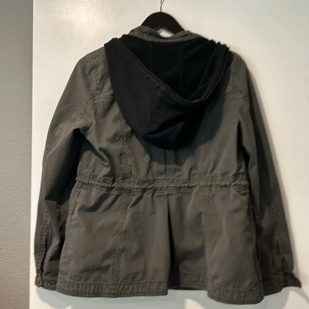 Ambition Hooded Anorak Jacket from Nordstrom in Olive & Black Size Large - Picture 3 of 7